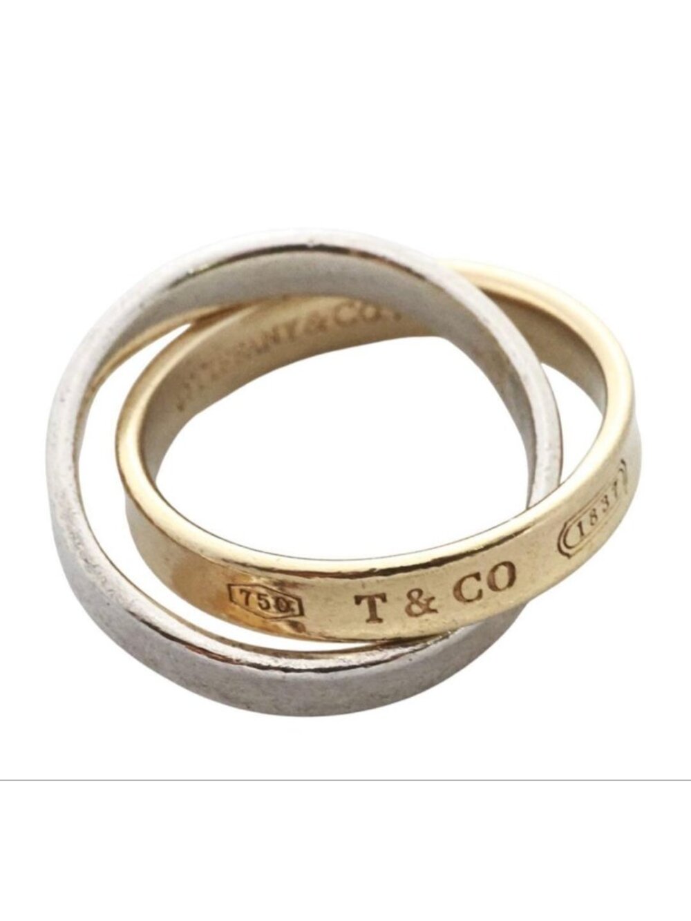 Tiffany & Co 50 1837 Narrow Double Ring